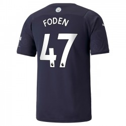 Camisola Manchester City Phil Foden 47 Equipamento Terceiro 2021-2022 Manga Curta